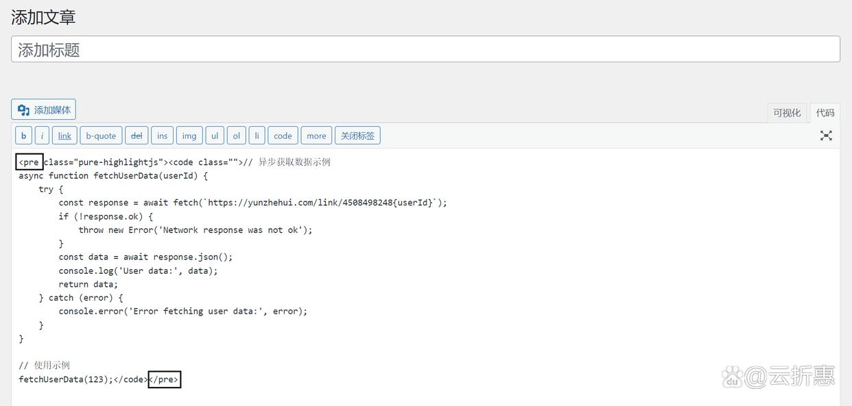 WordPress原生pre代码高亮插件Pure Highlightjs升级至Highlight.js v11.11.1版本