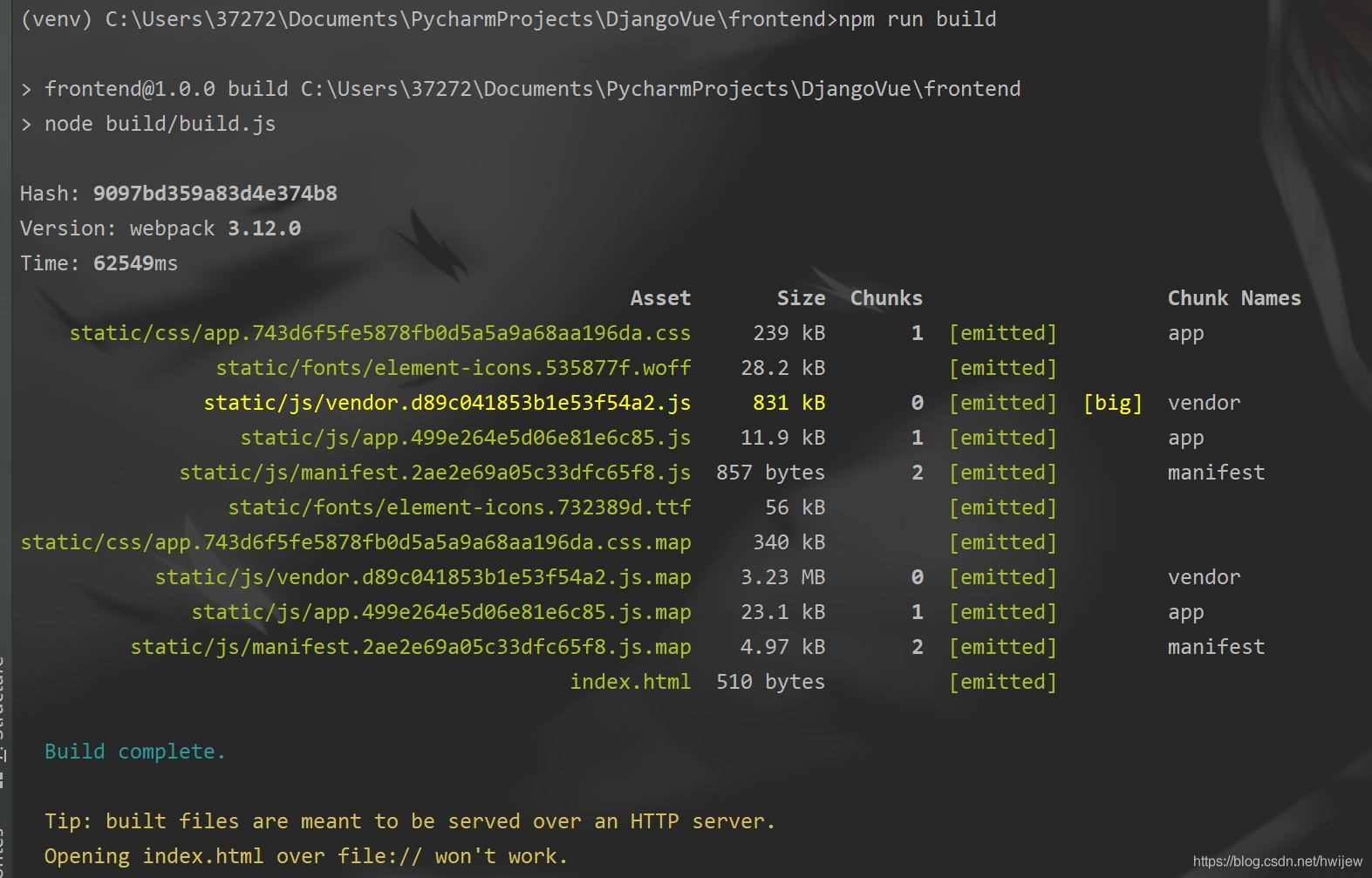 Django+VUE交互——第三部分
