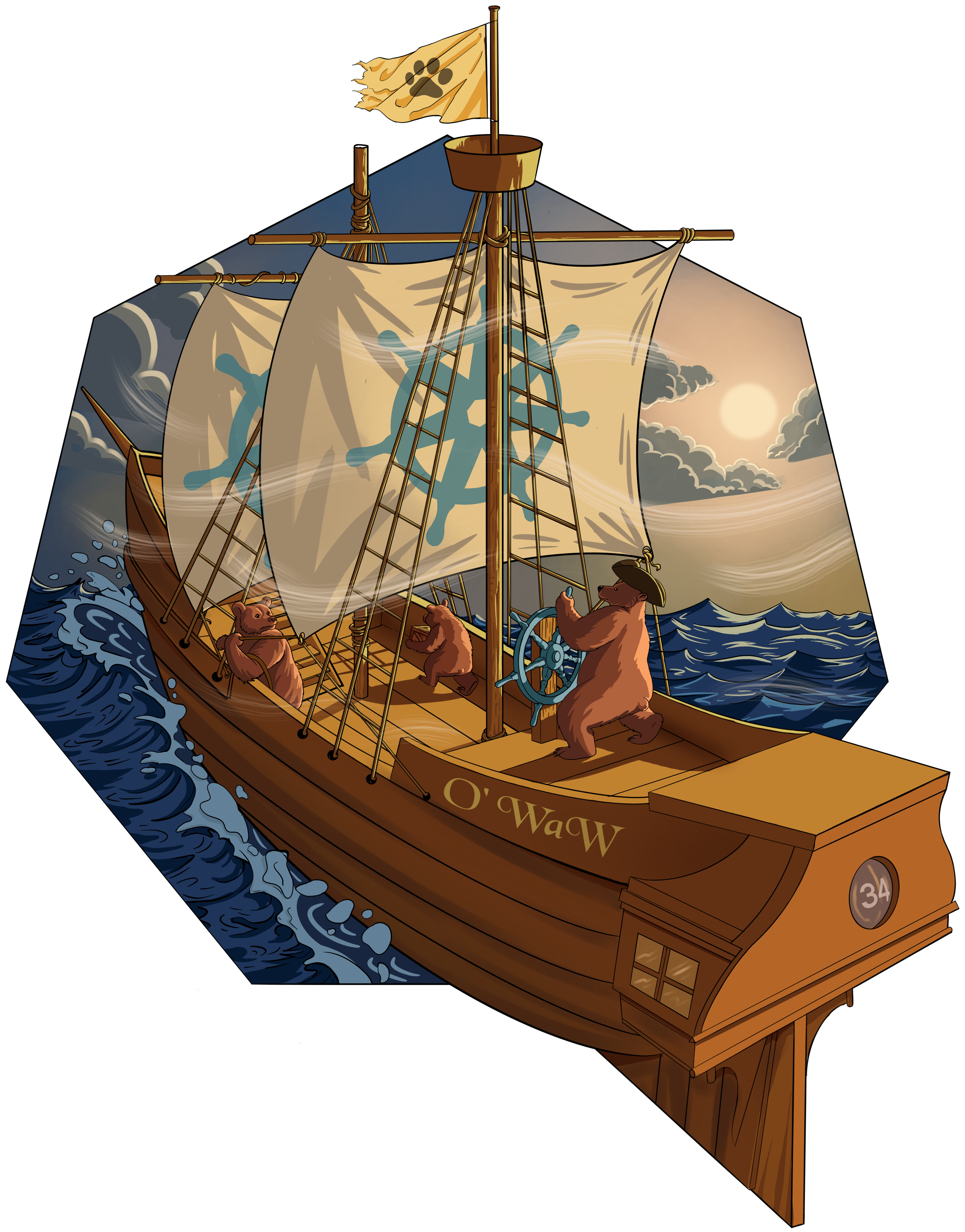Kubernetes v1.34 发布徽标