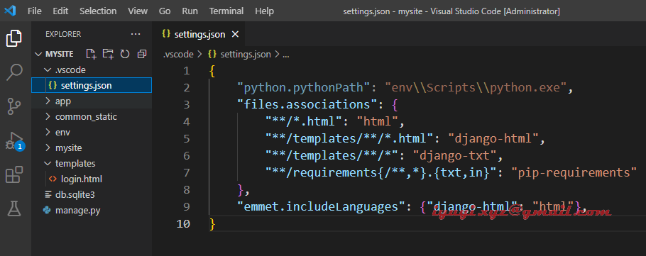 Django 使用VScode 创建工程